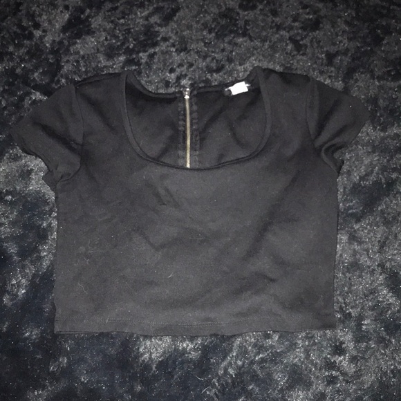 Black Women's Crop Top - Picture 1 of 3